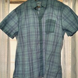 Sonoma Blue and Green Plaid Casual Shirt